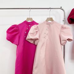 GOÛT DE JUN - Đầm nữ cổ tàu tay bồng - JIA DRESS