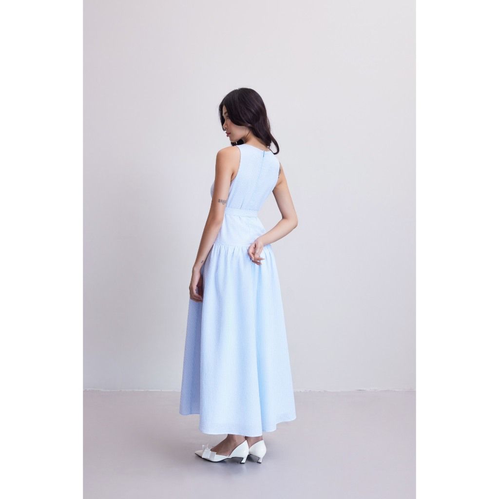 Đầm Nữ Dài Freesize Phối Thắt Lưng Tôn Dáng - ANDRA DRESS - GOÛT DE JUN