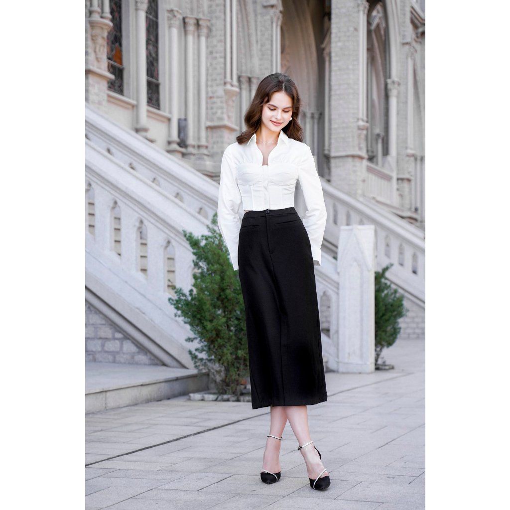Chân Váy Nữ Dáng Dài Công Sở Thanh Lịch- RORI SKIRT - GOÛT DE JUN