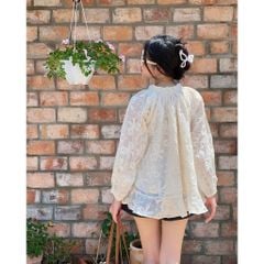 Áo Ren Hoa Nữ Freesize Tay Phồng Nữ Tính - LIZ TOP -  GOÛT DE JUN