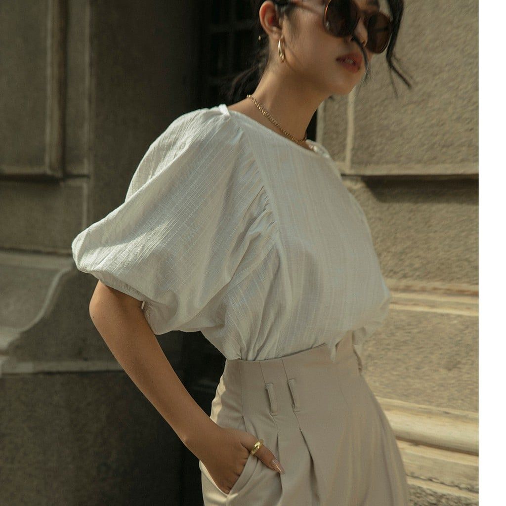 Áo Kiểu Tay phồng thanh lịch | Goût De Jun | Emby Top