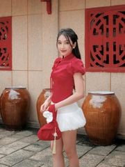Áo Nữ THIÊN TƯỚC Cổ Tàu Tay Bồng Trẻ Trung Cổ Điển GOUT DE JUN