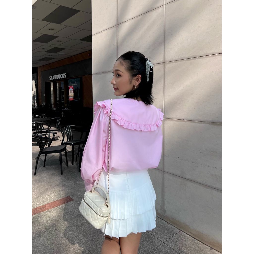 Áo Sơ Mi Tay Phồng Cổ Bèo Tiểu Thư - MAYBI SHIRT - GOÛT DE JUN