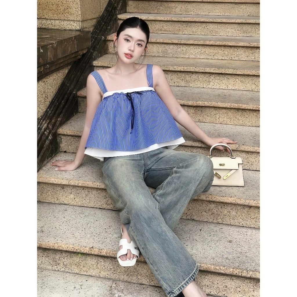 Quần Jeans Nữ Ống Rộng BASIC Thời Trang - TRAFFY JEAN - GOÛT DE JUN