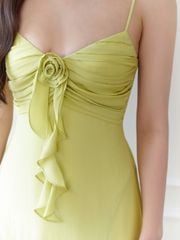 GOUT DE JUN Đầm Dài Hai Dây Dáng Đuôi Cá BANIZ DRESS Váy Cúp Ngực Phối Hoa Tôn Dáng FGDA2606140