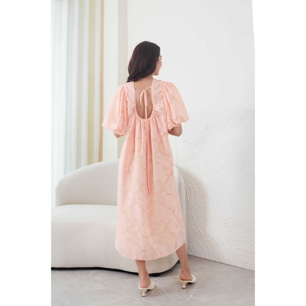 Đầm nữ tay bồng hoạ tiết nổi  ADORA DRESS - GOÛT DE JUN
