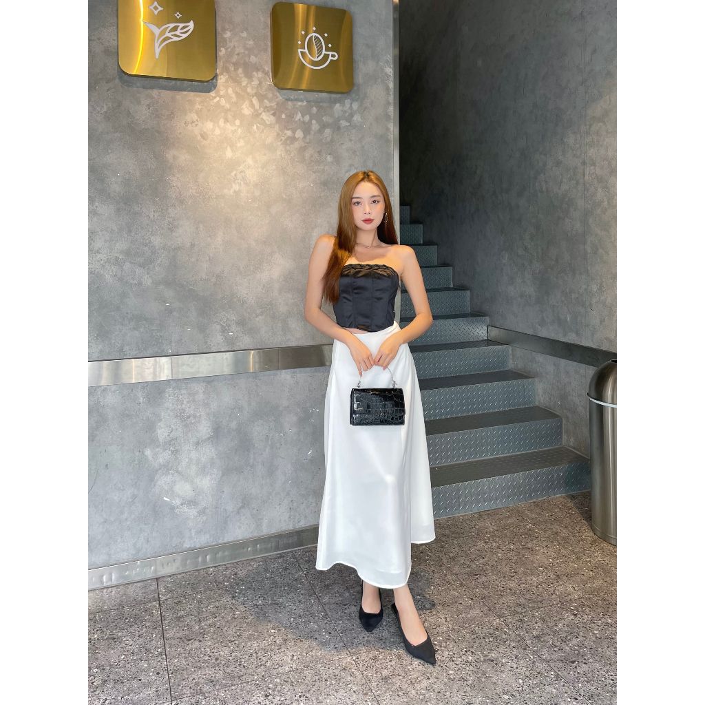 Áo Croptop Tafta Cúp Ngực Thiết Kế Corset  -CICY TOP - GOÛT DE JUN
