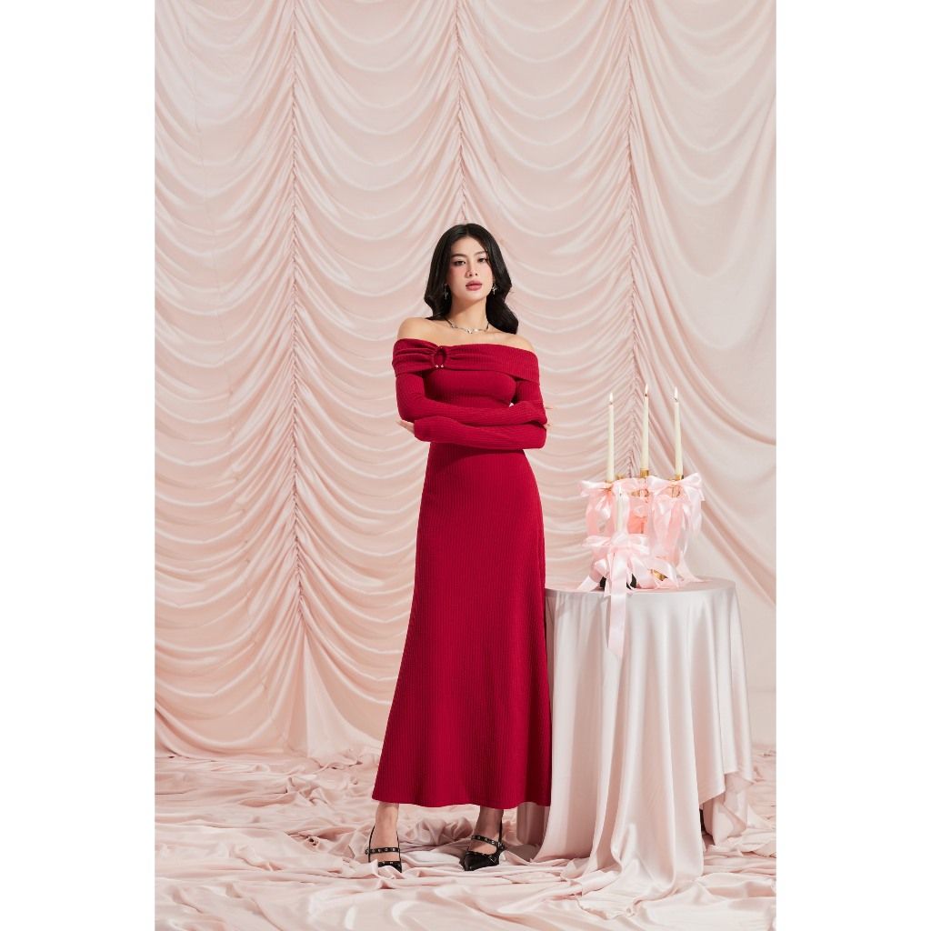 Đầm Body Nữ Trễ Vai Tôn Dáng Form Dài - RAZIN DRESS - GOÛT DE JUN