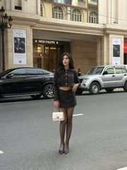 Set Áo Nữ Tweed Tiểu Thư Tay Dài Phối Chân Váy A Lưng Cao Tôn Dáng (bán lẻ) - JORDI SET - GOÛT DE JUN