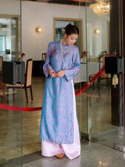 (Không Kèm Áo) Quần Dài Nữ XUÂN CHI Lụa Phối Chun Ống Rộng GOÛT DE JUN