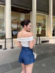 Quần Short Nữ TICLEN Lưng Cao Basic Tôn Dáng GOÛT DE JUN