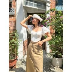 GOÛT DE JUN - Áo Croptop Tay Phồng Nữ Tính - SYLEE TOP