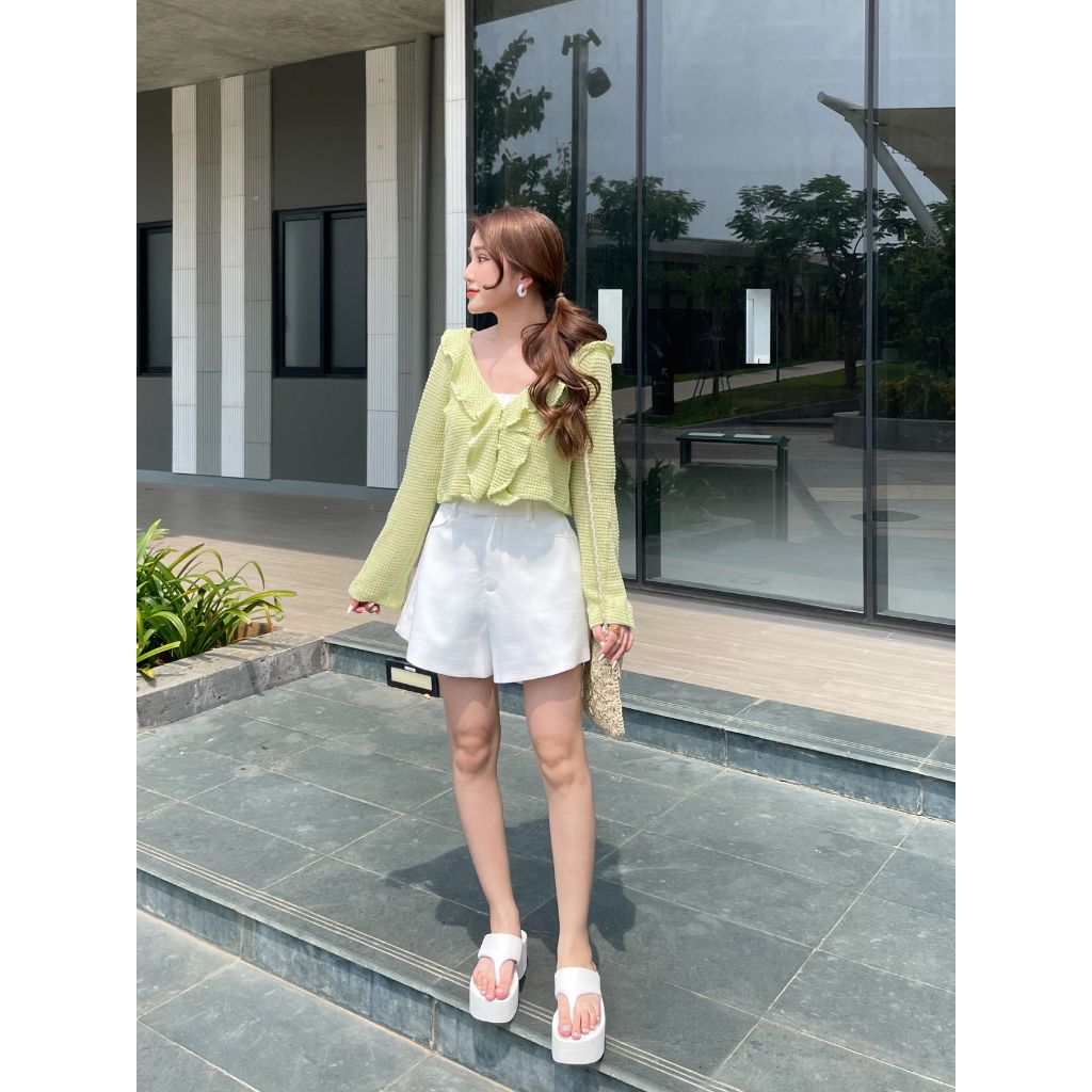 Áo Cardigan Dáng Croptop Nữ Lenna Top - GOÛT DE JUN