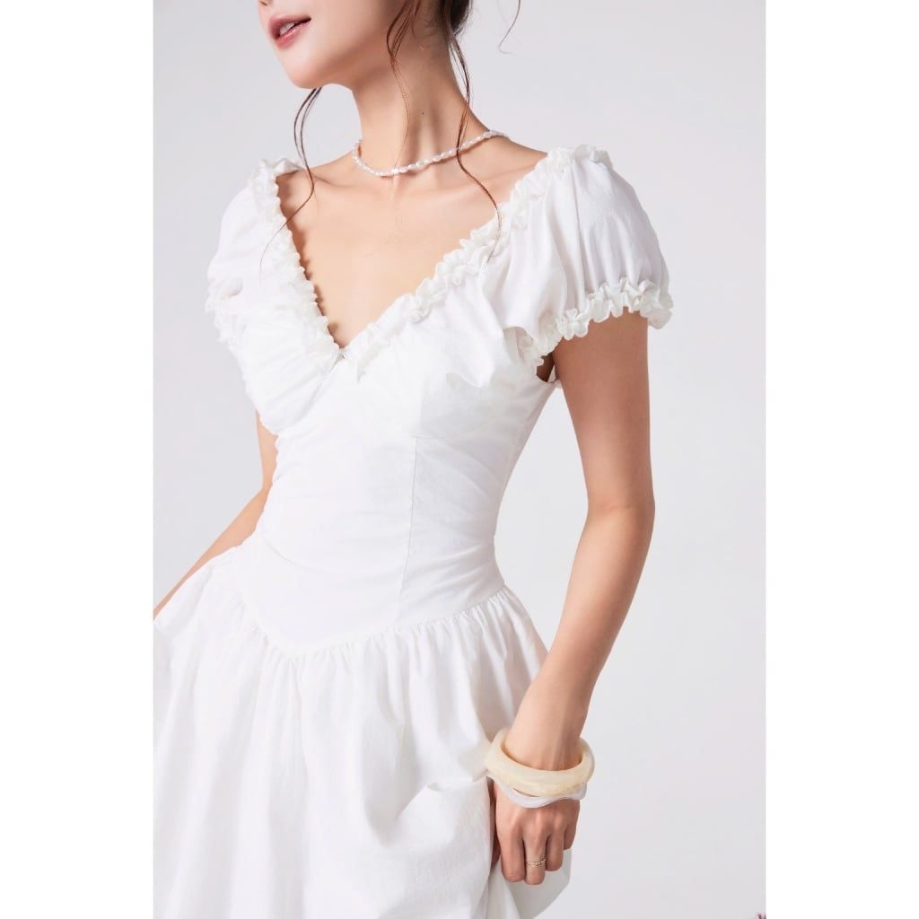 Đầm Nữ Dáng Dài Cổ V Dáng Xoè - DENZYS DRESS - GOÛT DE JUN