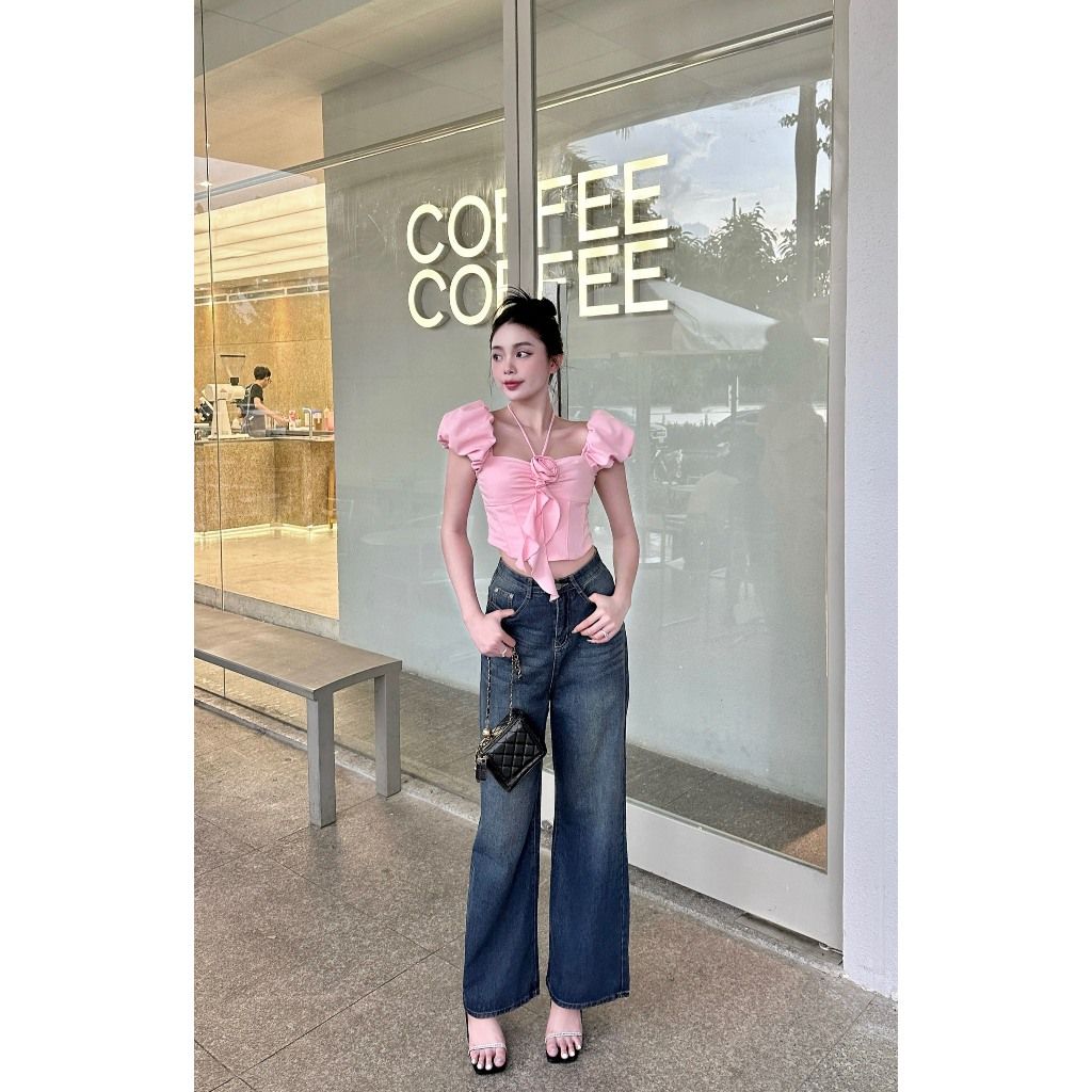 Quần Jeans Nữ Ống Rộng Basic Thời Trang - GIBER JEAN - GOÛT DE JUN
