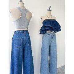 Quần jeans ống rộng nữ cao cấp | DASUN PANTS | Secodee