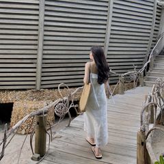 Đầm Maxi Nữ Hai Dây Họa Tiết Nổi LESI DRESS - GOÛT DE JUN