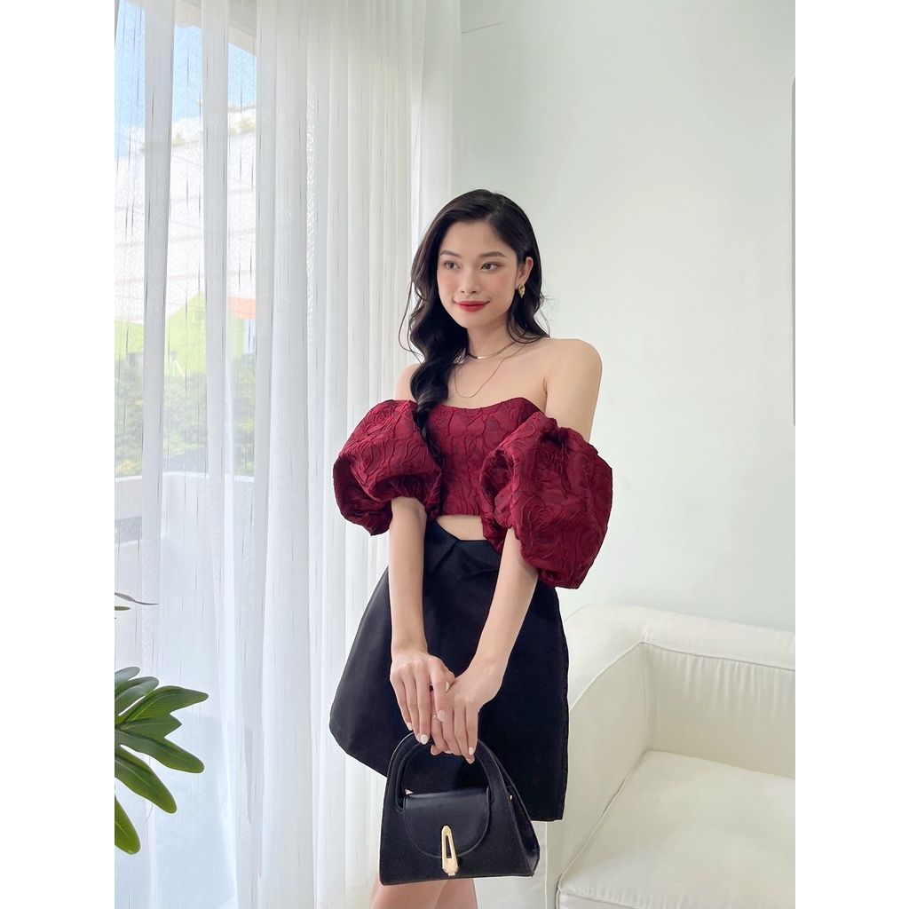 Áo croptop thiết kế corset trễ vai - POSIE TOP - GOÛT DE JUN
