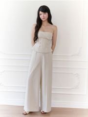 Gout De Jun Set Bộ Nữ Áo Hai Dây Quần Ống Rộng Linen YAMAL Set Áo Quần Nữ Sang Trọng FGBA2606145