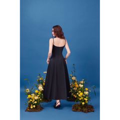 Đầm Dự Tiệc Hai Dây Dáng Xoè Trơn Kèm Áo Choàng Sang Trọng Quyến Rũ - WANRI DRESS - GOÛT DE JUN