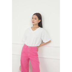 GOÛT DE JUN - Áo thun trơn cổ V - Basic V Tee