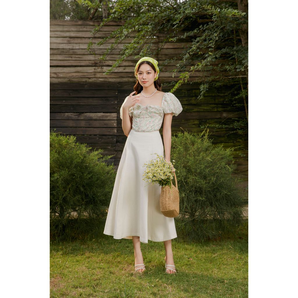 Chân Váy Nữ Kaki Dáng Dài Basic TENNA SKIRT - GOÛT DE JUN