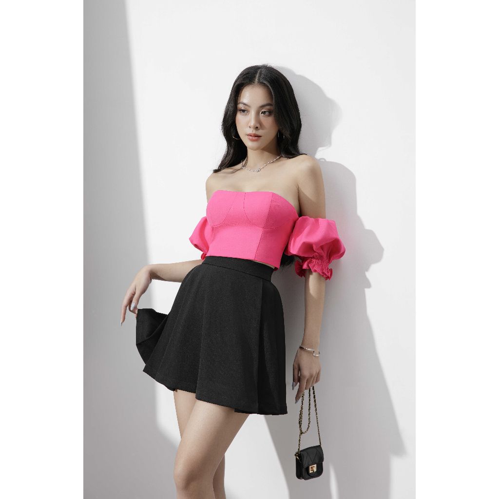 Áo Croptop Thiết Kế Trễ Vai RITTA TOP - GOÛT DE JUN