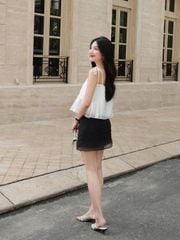 Áo Nữ WIROYS Hai Dây Mùa Hè Xếp Ly Dễ Thương GOUT DE JUN
