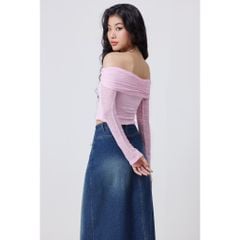 Áo Trễ Vai Tay Dài Ren Hoa Nhí Thời Trang Cho Nữ - JUDY TOP - GOÛT DE JUN