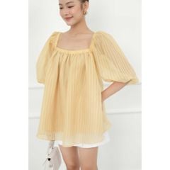 GOÛT DE JUN - Áo babydoll cổ vuông - Takka Top