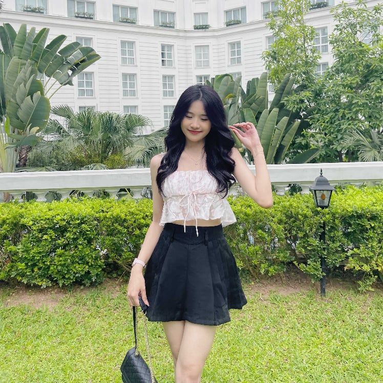 Áo Croptop Nữ 2 Dây Nhún Bèo JANRY TOP - GOÛT DE JUN