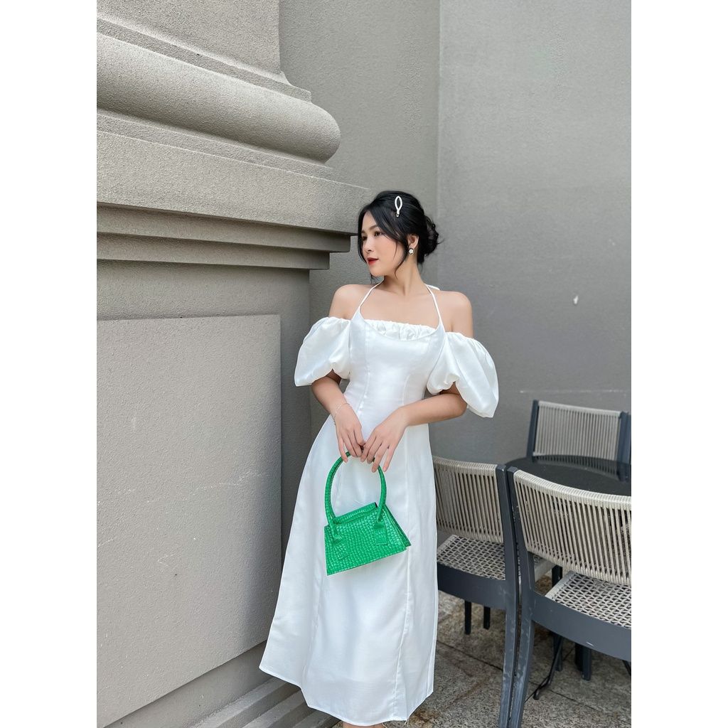 GOÛT DE JUN - Đầm nữ tay bồng cổ yếm dáng dài - Loli Dress