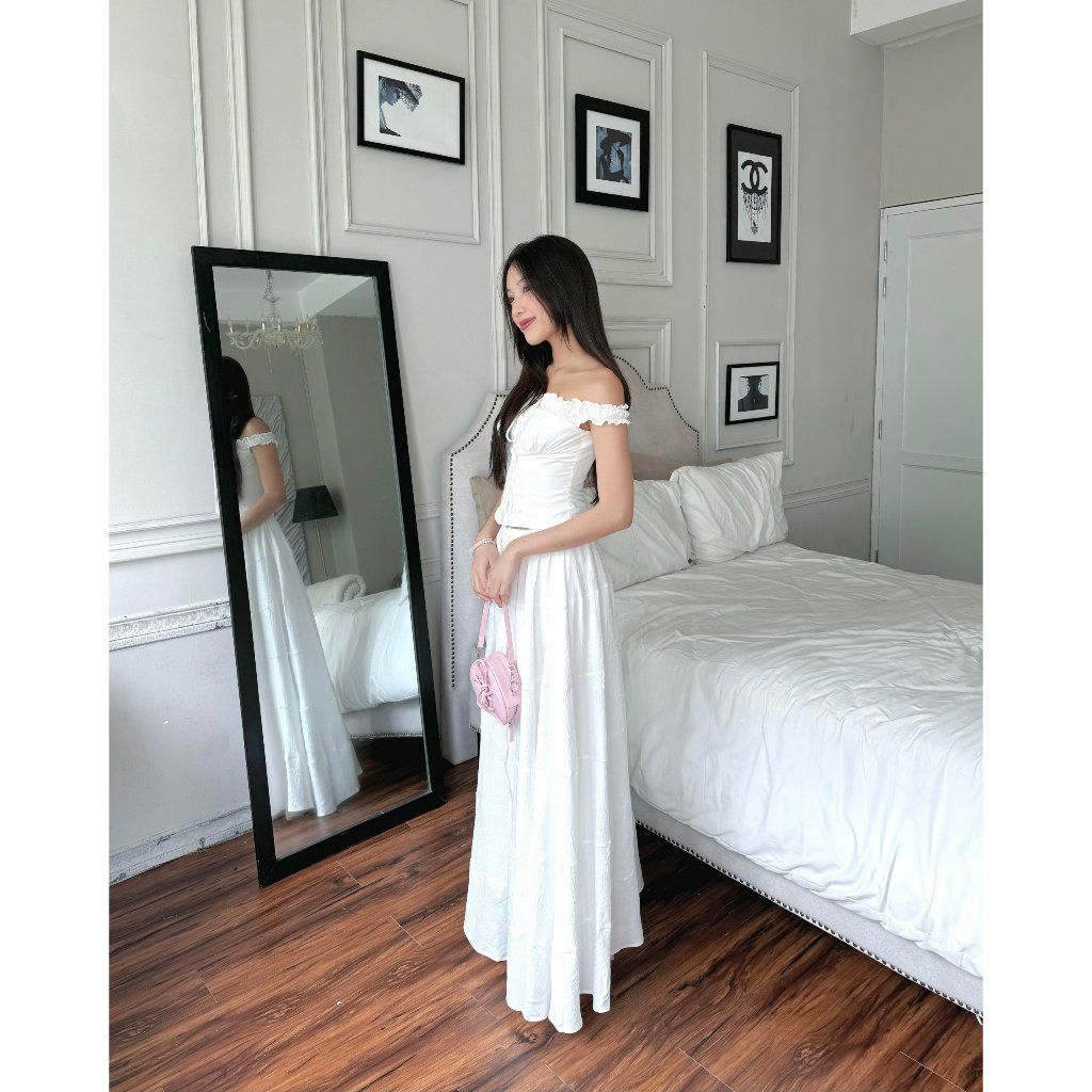 Áo Kiểu Nữ Thiết Kế Nhún Trễ Vai Tôn Dáng - MERIC TOP - GOÛT DE JUN
