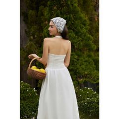 Đầm Nữ Cổ Yếm Hở Lưng Dáng Dài Mùa Hè Nữ Tính Form Xòe - LANIS DRESS - GOÛT DE JUN
