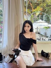 Áo Nữ PAGALL Lệch Vai Form Ôm Nữ Tính GOÛT DE JUN