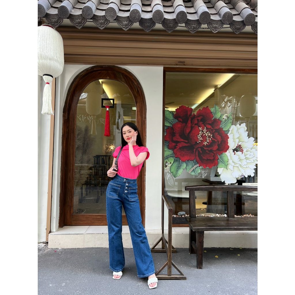 Quần Jean dài ồng suông lưng cao RAKAN JEANS - GOÛT DE JUN