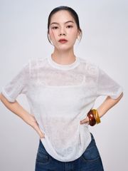 Áo Nữ Hoa Văn ZAYSID Tay Ngắn Mùa Hè Kèm Áo Bra GOÛT DE JUN