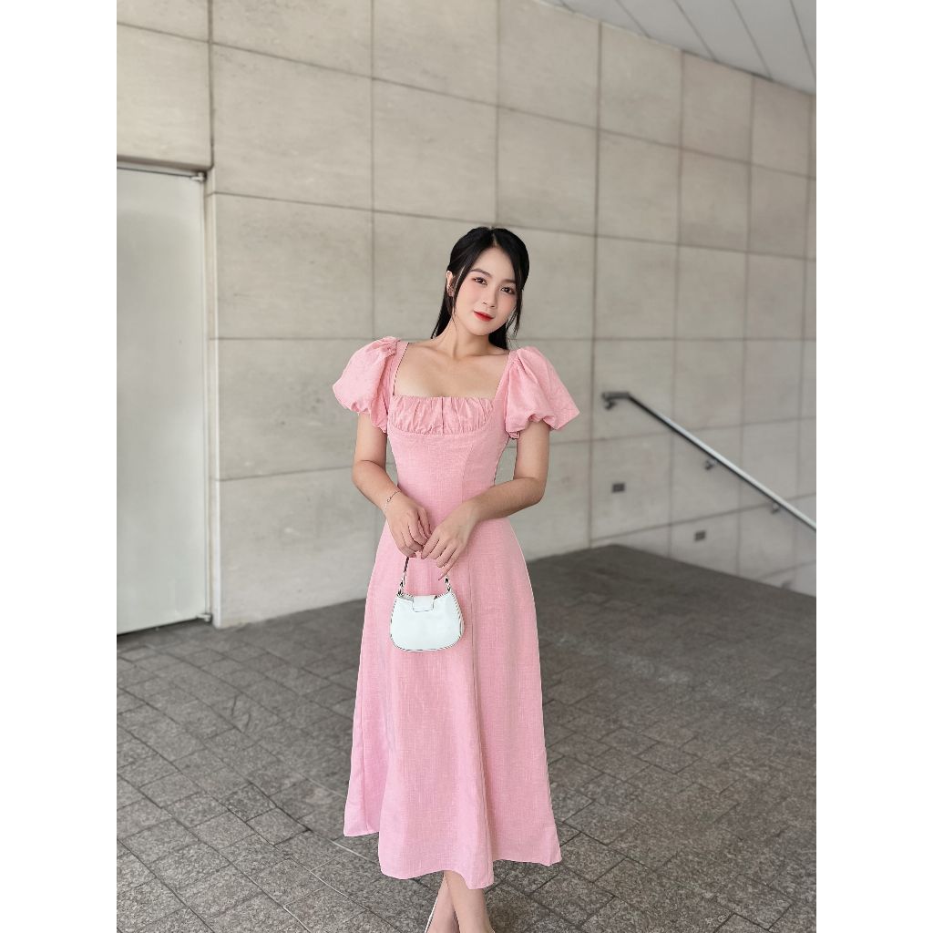 Đầm Nữ Tay Phồng Dáng Dài Thanh Lịch Amore Dress - GOÛT DE JUN