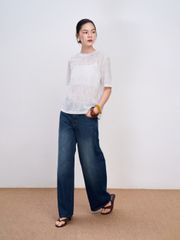 Quần Jeans Nữ KERFUL Wash Ống Đứng Basic Thời Trang GOUT DE JUN