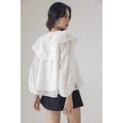 GOÛT DE JUN - Áo Babydoll Nữ Phối Cổ Bèo Tiểu Thư - JANIE TOP