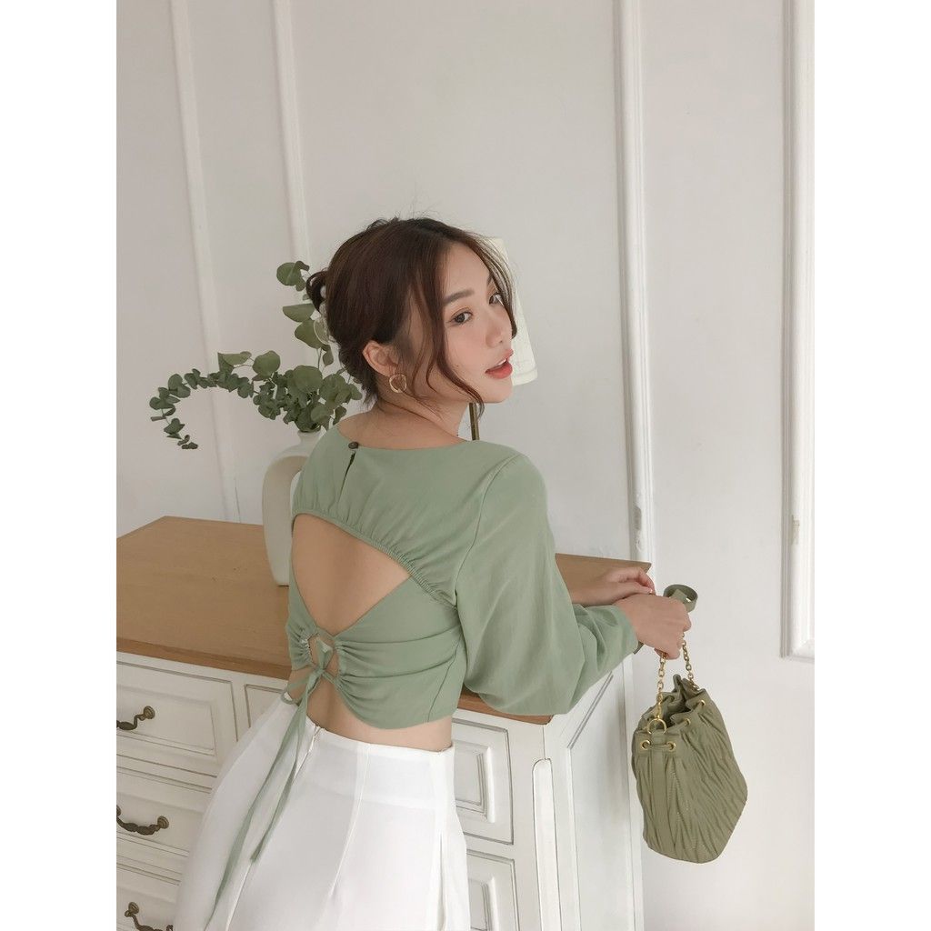 Áo Croptop Cut-out lưng Goût De Jun PYKO TOP