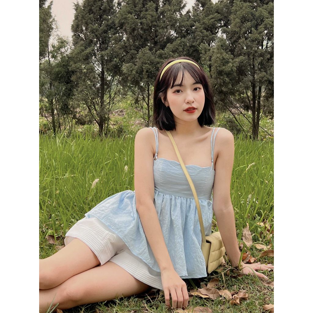 Áo nữ babydoll hai dây gợn sóng - Fillie Top - GOÛT DE JUN