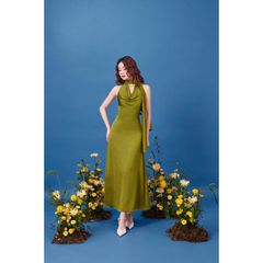 Đầm Lụa Nữ Dự Tiệc Cổ Đổ Hở Lưng Dáng Dài Sang Trọng - FIORI DRESS - GOÛT DE JUN