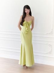 GOUT DE JUN Đầm Dài Hai Dây Dáng Đuôi Cá BANIZ DRESS Váy Cúp Ngực Phối Hoa Tôn Dáng FGDA2606140