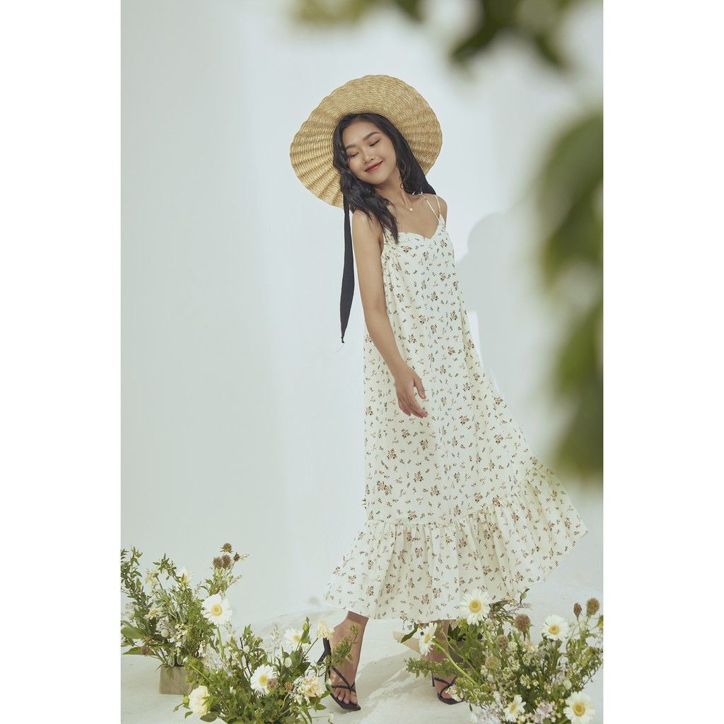 [Mã LT50 giảm 50k đơn 250k] Đầm maxi hoa freesize Goût De Jun SYMIO DRESS
