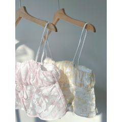 Áo Croptop Nữ 2 Dây Nhún Bèo JANRY TOP - GOÛT DE JUN