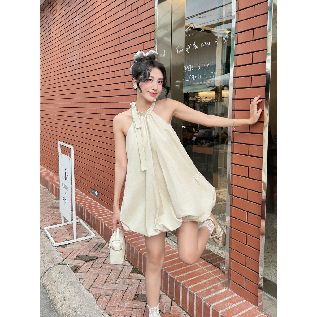 Đầm Nữ Cổ Yếm Freesize Dáng Bí Dễ Thương (có quần bảo hộ) -  STIAN DRESS - GOÛT DE JUN