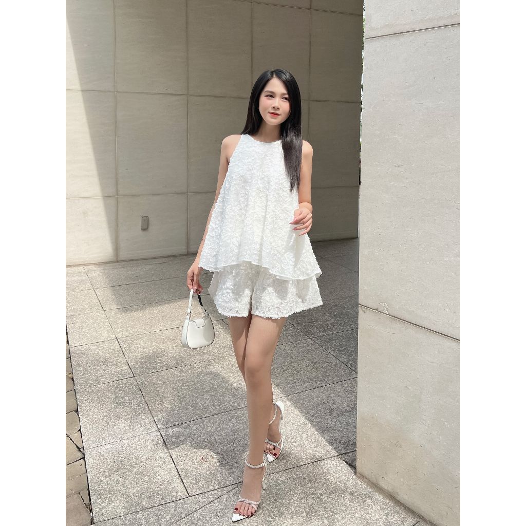 GOÛT DE JUN - Set Bộ Nữ Xinh Xắn Ren Hoa Nổi (có bán lẻ) - LINIE x COLIN