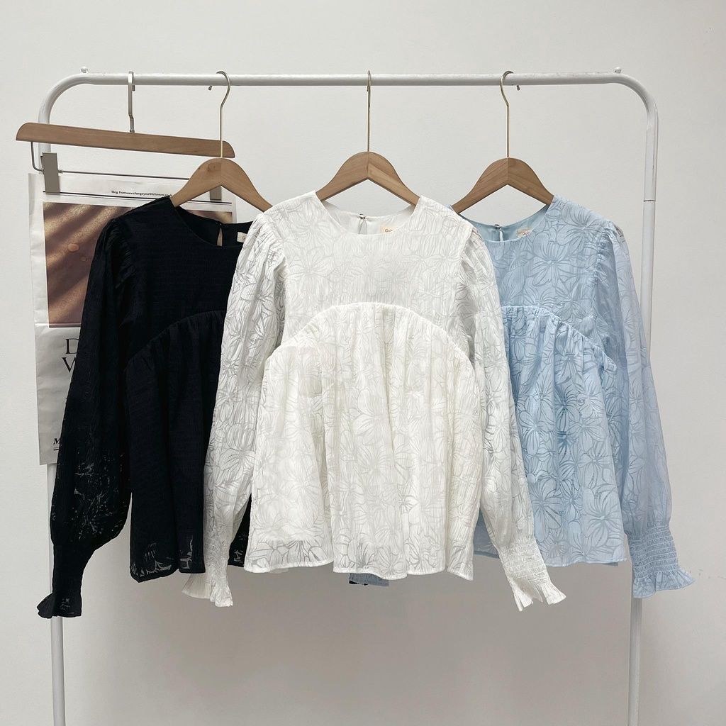 GOÛT DE JUN - Áo nữ babydoll tay dài - Leza Top