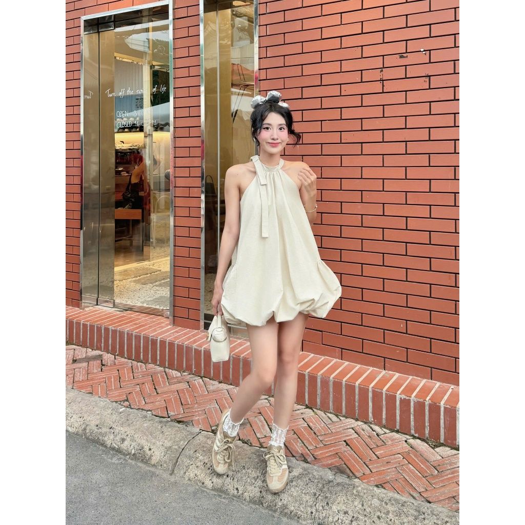 Đầm Nữ Cổ Yếm Freesize Dáng Bí Dễ Thương (có quần bảo hộ) -  STIAN DRESS - GOÛT DE JUN